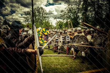 Kämpfer beim Burgfest 2012