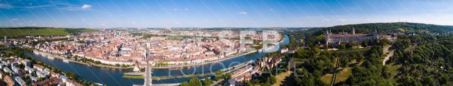 180-Grad-Panorama Würzburg