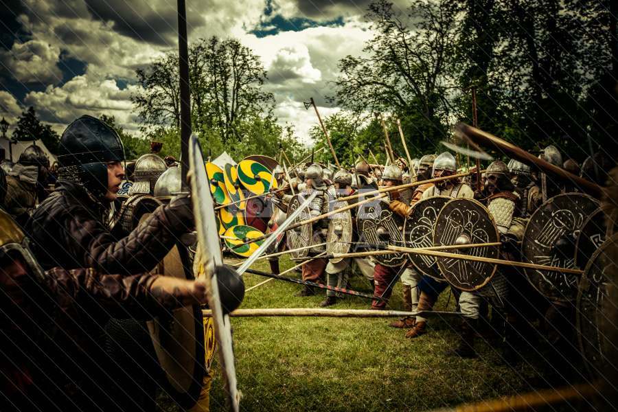 Kämpfer beim Burgfest 2012