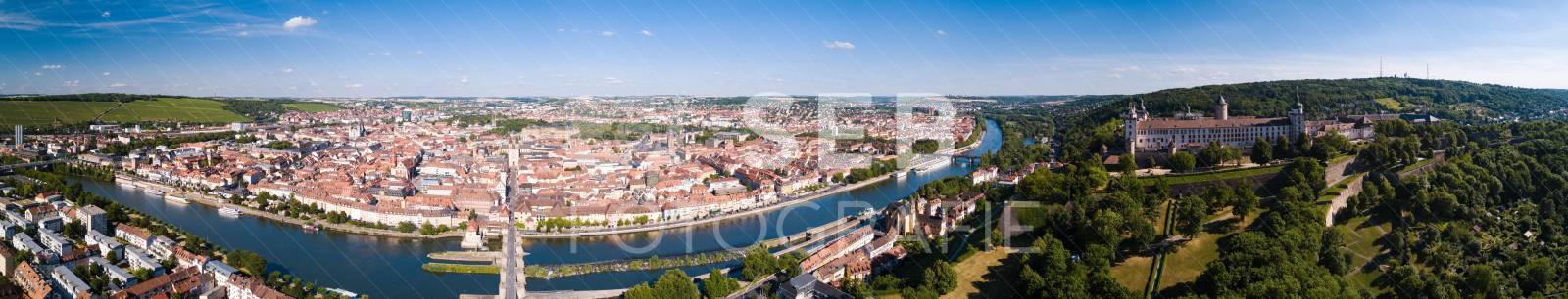 180-Grad-Panorama Würzburg